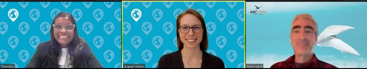 Screenshot of a Zoom meeting with participants of the Bootcamp initiative